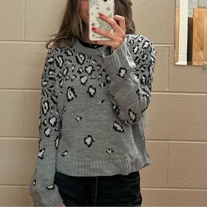 Cheetah print sweater